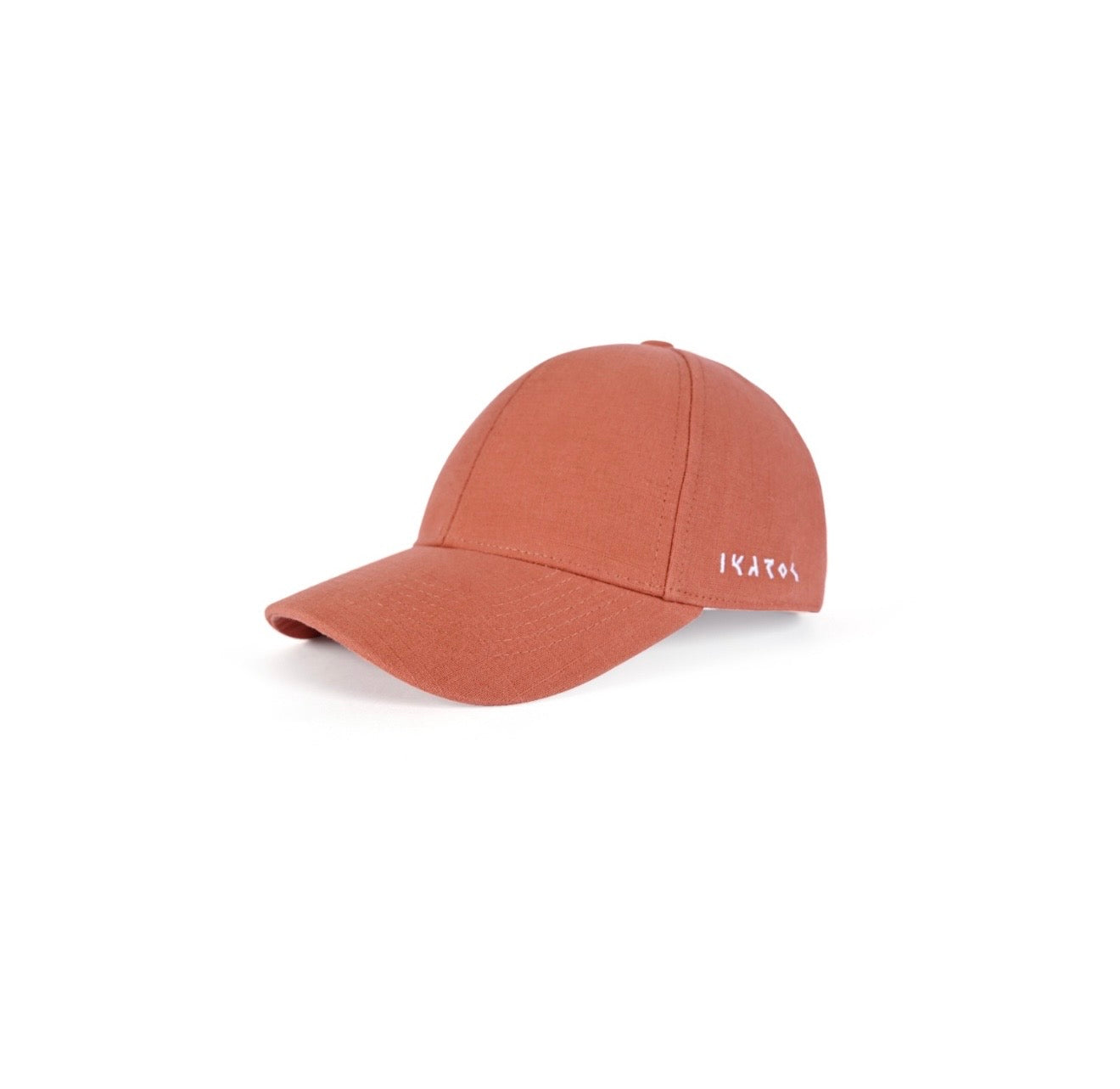 Orange Linen Cap