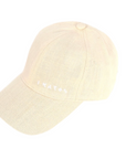 Off White Linen Cap