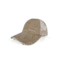Khaki Mesh Washed Cap