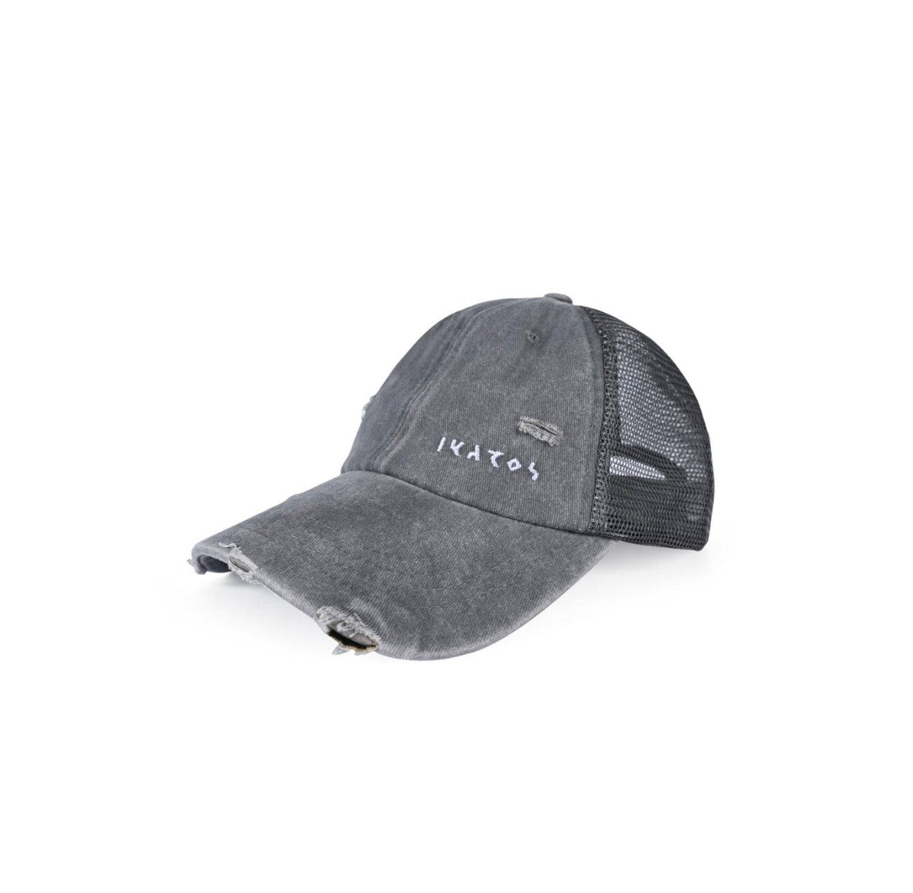 Grey Mesh Washed Cap
