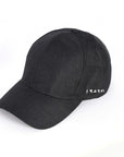 Black Classic Linen Cap