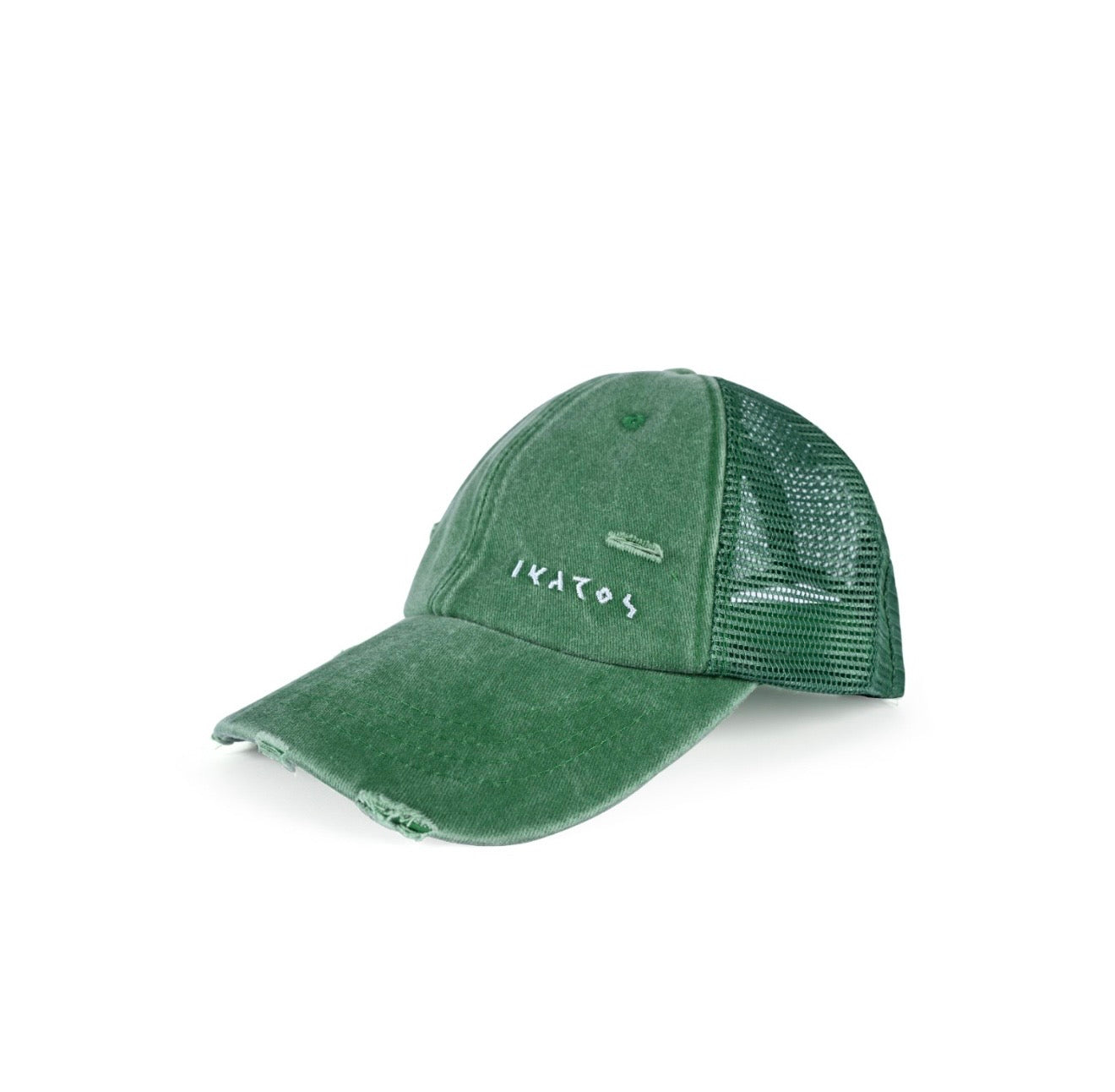 Green Mesh Washed Cap
