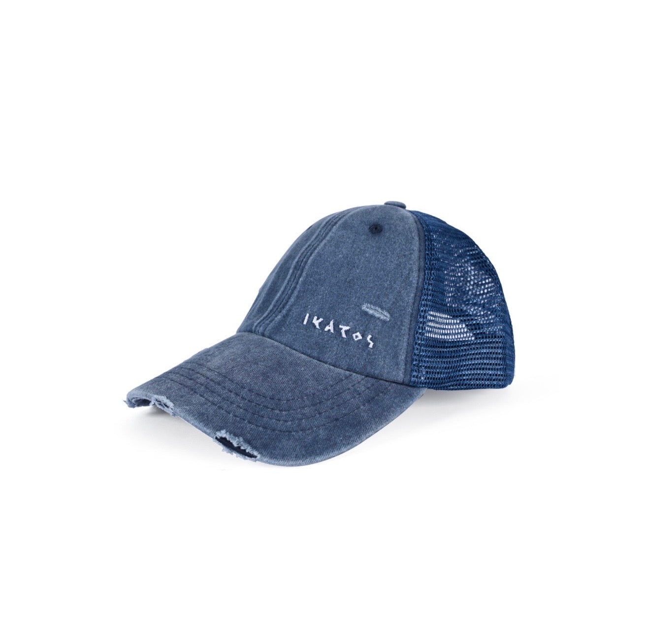 Navy Mesh Washed Cap