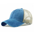Blue Mesh Washed Cap